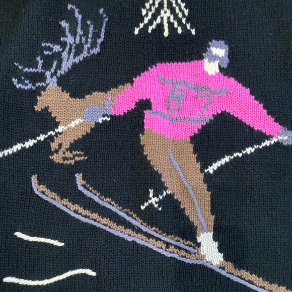 Vintage apres ski 100% wool winter aspen ski sweater - Picture 3 of 6